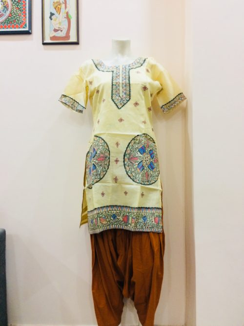 Madhubani painted kurti